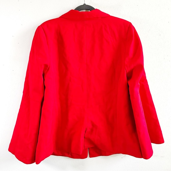 Eloquii Blazer Red Single Button Bell Split Sleeve Shawl Collar Sz 18 EUC - Picture 11 of 11
